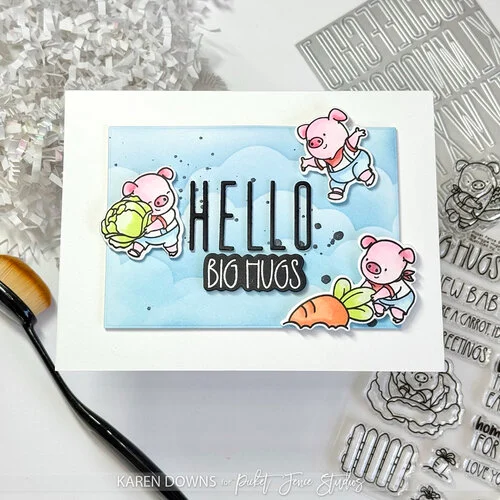 Picket Fence Studios - Dies - Big Piggie Hugs 4 Picket Fence Studios - Dies - Big Piggie Hugs