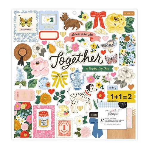 Maggie Holmes - Pretty Picnic Collection - 12 x 12 Foam Stickers