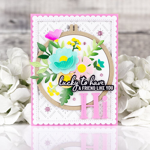 Pinkfresh Studio - Beautiful Life Collection - Dies - Embroidery Hoops