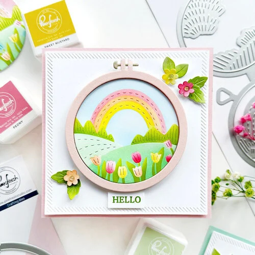 Pinkfresh Studio - Beautiful Life Collection - Dies - Embroidery Hoops