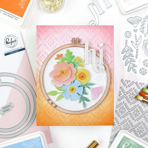 Pinkfresh Studio - Beautiful Life Collection - Dies - Embroidery Hoops