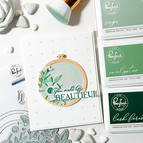 Pinkfresh Studio - Beautiful Life Collection - Dies - Embroidery Hoops