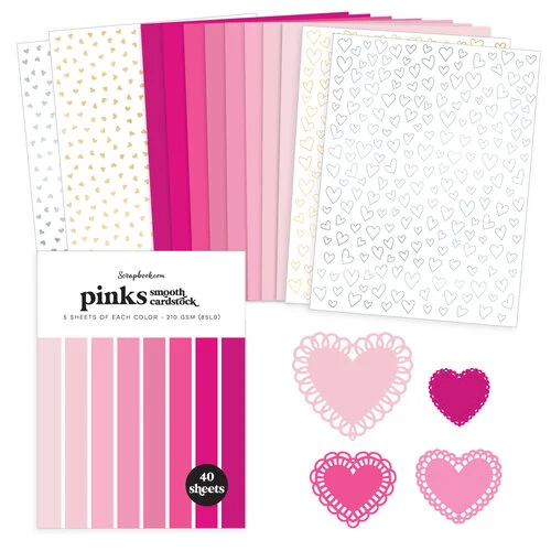 Scrapbook.com - Heart Doilies Bundle - Dies, Paper, Rub-Ons