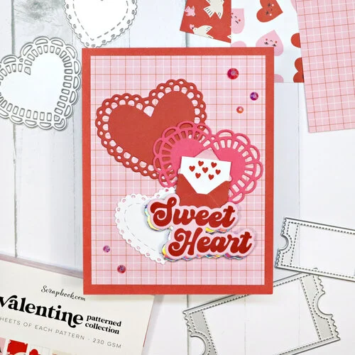 Scrapbook.com - Heart Doilies Bundle - Dies, Paper, Rub-Ons 10 Scrapbook.com - Heart Doilies Bundle - Dies, Paper, Rub-Ons