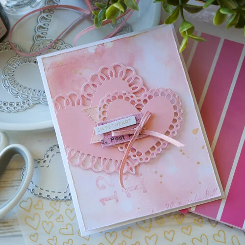 Scrapbook.com - Heart Doilies Bundle - Dies, Paper, Rub-Ons 12 Scrapbook.com - Heart Doilies Bundle - Dies, Paper, Rub-Ons
