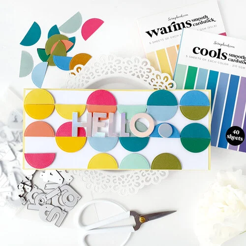 Scrapbook.com - Warms - Smooth Cardstock Paper Pad - A2 - 4.25 x 5.5 - 40 Sheets