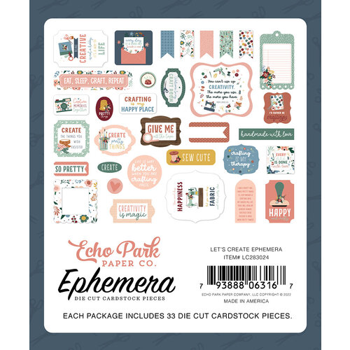 Echo Park - Let's Create Collection - Ephemera