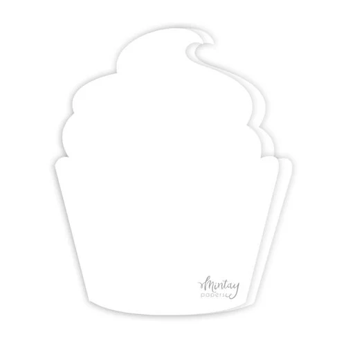 Mintay Papers - Mintay Basic - Cupcake Card Base - White - 5 Pack 1 Mintay Papers - Mintay Basic - Cupcake Card Base - White - 5 Pack