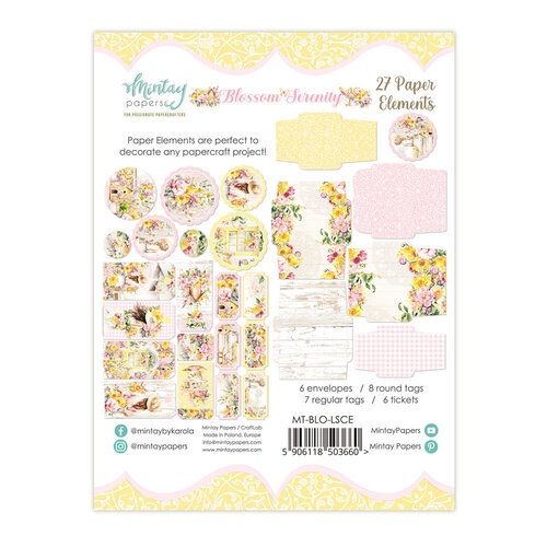 Mintay Papers - Blossom Serenity Collection - Embellishments - Paper Elements 2 Mintay Papers - Blossom Serenity Collection - Embellishments - Paper Elements