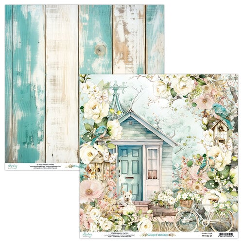 Mintay Papers - Winged Melodies Collection - 12 x 12 Double Sided Paper - 1 1 Mintay Papers - Winged Melodies Collection - 12 x 12 Double Sided Paper - 1
