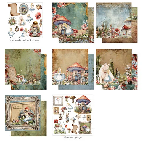 Prima - Return To Wonderland Collection - 12 x 12 Paper Pad