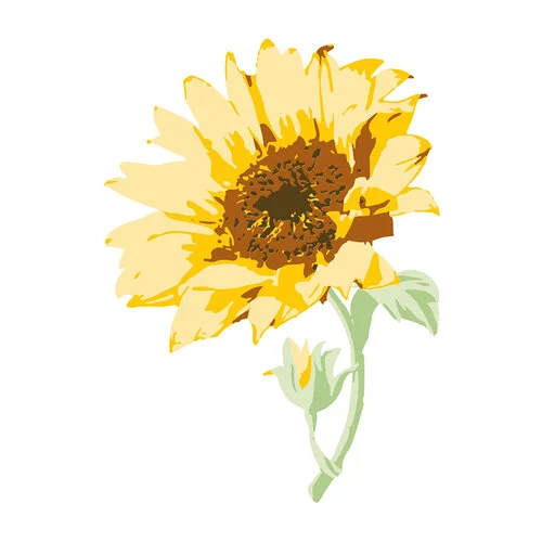 Sizzix - Clear Stamps - Layered Sunflower