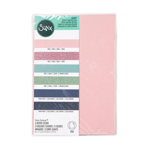Sizzix - Surfacez Collection - 8.25 x 11.75 - Opulent Cardstock Pack - 60 Pack - Muted 2 Sizzix - Surfacez Collection - 8.25 x 11.75 - Opulent Cardstock Pack - 60 Pack - Muted