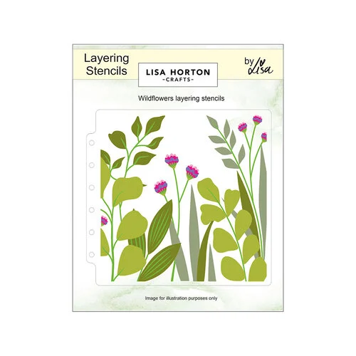 Lisa Horton Crafts - Layering Stencils - Wildflowers