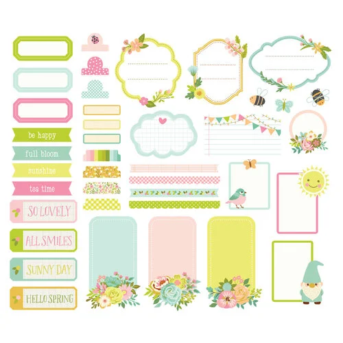 Simple Stories - Tea Garden Collection - Ephemera - Journal Bits And Pieces 2 Simple Stories - Tea Garden Collection - Ephemera - Journal Bits And Pieces