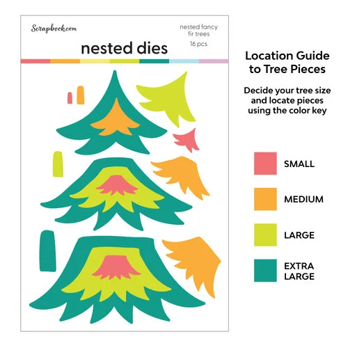 Scrapbook.com - Decorative Die Set - Nested Fancy Fir Trees