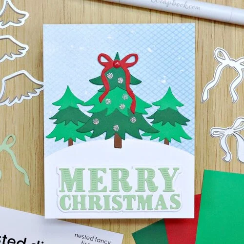 Scrapbook.com - Decorative Die Set - Nested Fancy Fir Trees