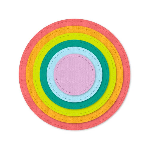 Scrapbook.com - Decorative Die Set - Nested Stitched Circles 2 Scrapbook.com - Decorative Die Set - Nested Stitched Circles