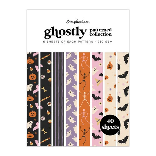 Scrapbook.com - Ghostly - Patterned Cardstock Paper Pad - Double Sided - 6x8 - 40 Sheets 1 Scrapbook.com - Ghostly - Patterned Cardstock Paper Pad - Double Sided - 6x8 - 40 Sheets