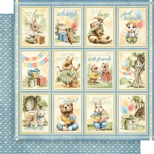Graphic 45 - Hip Hip Hooray Collection - 12 x 12 Double Sided Paper - Make A Wish 1 Graphic 45 - Hip Hip Hooray Collection - 12 x 12 Double Sided Paper - Make A Wish