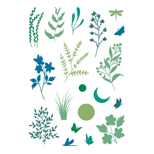 LDRS Creative - Daybreak Collection - Clear Photopolymer Stamps - Silhouettes Collage