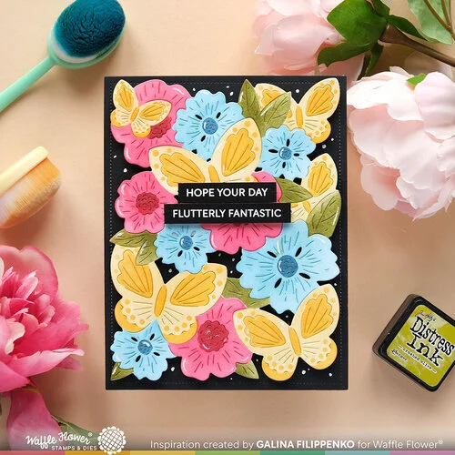 Waffle Flower Crafts - Craft Dies - Butterfly Blossom Texture