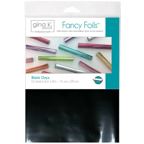 Gina K Designs - Fancy Foils - 6 x 8 - Black Onyx
