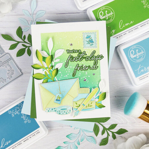 Pinkfresh Studio - Pure Bliss Collection - Stencils - Classic Correspondence 3 Pinkfresh Studio - Pure Bliss Collection - Stencils - Classic Correspondence