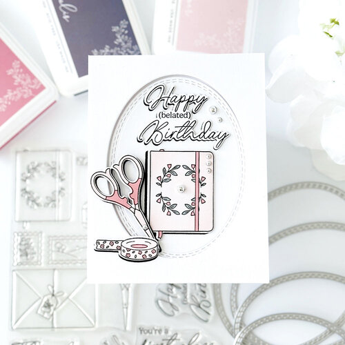Pinkfresh Studio - Pure Bliss Collection - Stencils - Classic Correspondence 7 Pinkfresh Studio - Pure Bliss Collection - Stencils - Classic Correspondence
