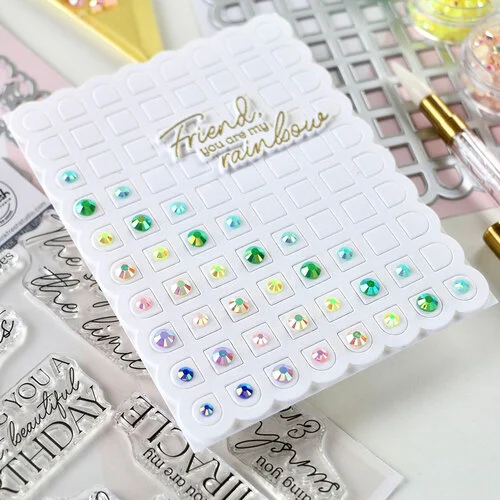 Pinkfresh Studio - Pure Bliss Collection - Dies - Scalloped Grid Coverplate 13 Pinkfresh Studio - Pure Bliss Collection - Dies - Scalloped Grid Coverplate