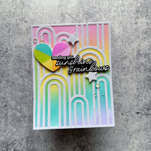 Pinkfresh Studio - Pure Bliss Collection - Dies - Elevated Rainbows Coverplate