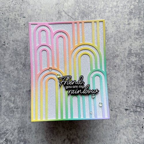 Pinkfresh Studio - Pure Bliss Collection - Dies - Elevated Rainbows Coverplate