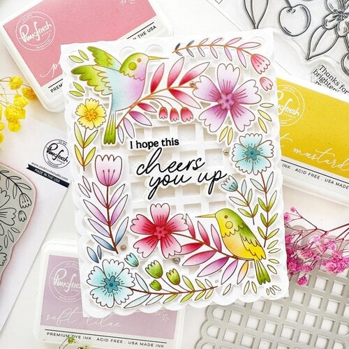 Pinkfresh Studio - Pure Bliss Collection - Press Plates - Happy Hummingbirds 3 Pinkfresh Studio - Pure Bliss Collection - Press Plates - Happy Hummingbirds