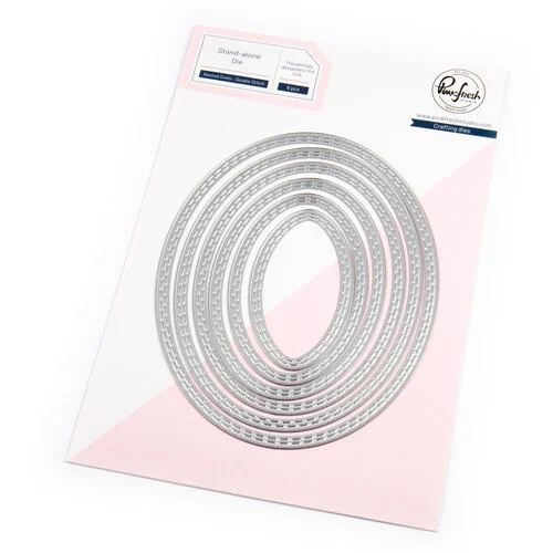 Pinkfresh Studio - Essentials Collection - Dies - Nested Ovals Double Stitch 1 Pinkfresh Studio - Essentials Collection - Dies - Nested Ovals Double Stitch