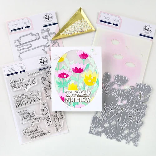 Pinkfresh Studio - Essentials Collection - Dies - Nested Ovals Double Stitch 3 Pinkfresh Studio - Essentials Collection - Dies - Nested Ovals Double Stitch