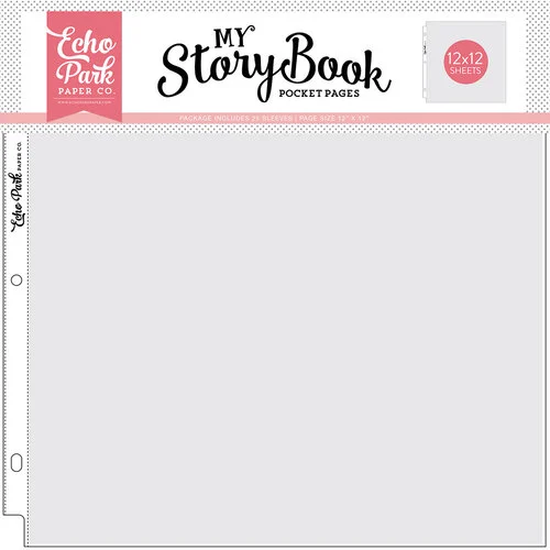 Echo Park - My Story Book - 12 x 12 Pocket Pages - 25 Pack