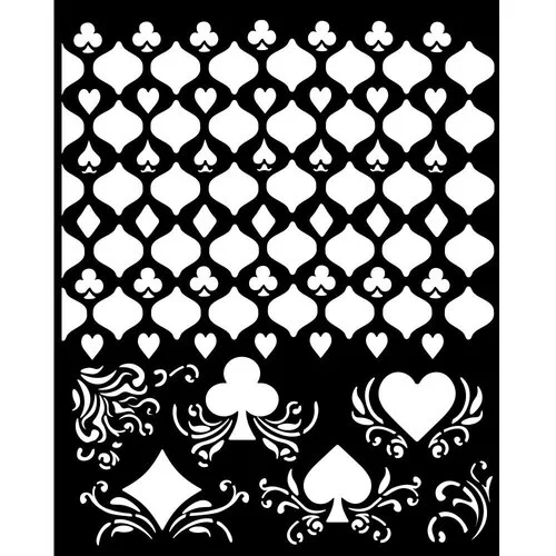 Stamperia - Master Of Magic Collection - Stencils - Cards Pattern 1 Stamperia - Master Of Magic Collection - Stencils - Cards Pattern