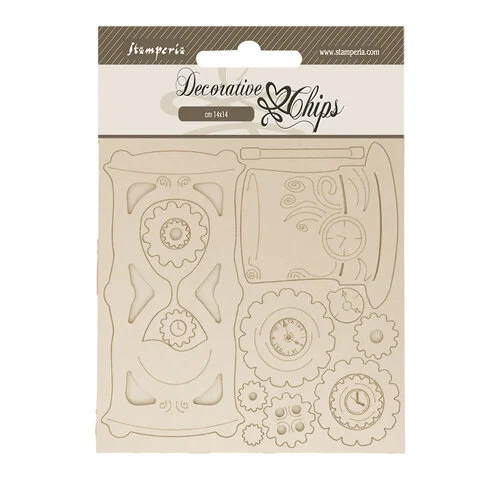 Stamperia - Master Of Magic Collection - Decorative Chips - Hourglass 1 Stamperia - Master Of Magic Collection - Decorative Chips - Hourglass