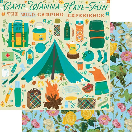 Fancy Pants Designs - Camp Wander Collection - 12 x 12 Double Sided Paper - Camp Wander 1 Fancy Pants Designs - Camp Wander Collection - 12 x 12 Double Sided Paper - Camp Wander