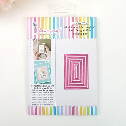 Dress My Craft - Dies - Mini Stitched Rectangle 1 1 Dress My Craft - Dies - Mini Stitched Rectangle 1