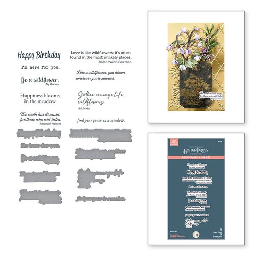 Spellbinders - Through The Meadow Collection - Press Plates and Dies - Sentiments