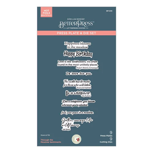 Spellbinders - Through The Meadow Collection - Press Plates and Dies - Sentiments