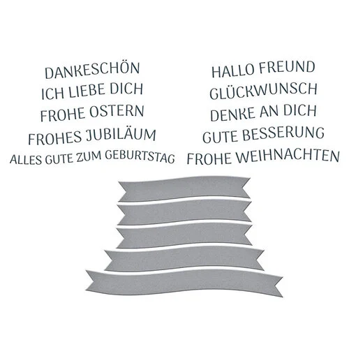 Spellbinders - International Sentiments Collection - BetterPress Plates and Dies - German Sentiments 2 Spellbinders - International Sentiments Collection - BetterPress Plates and Dies - German Sentiments