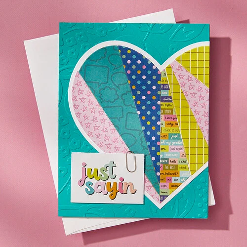 Spellbinders - Just Sayin' Collection - Etched Dies - Pieced Heart 5 Spellbinders - Just Sayin' Collection - Etched Dies - Pieced Heart