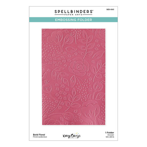 Spellbinders - Just Sayin' Collection - Embossing Folder - Bold Floral