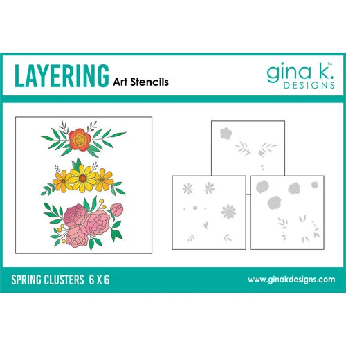 Gina K Designs - Layering Stencils - Spring Clusters 1 Gina K Designs - Layering Stencils - Spring Clusters