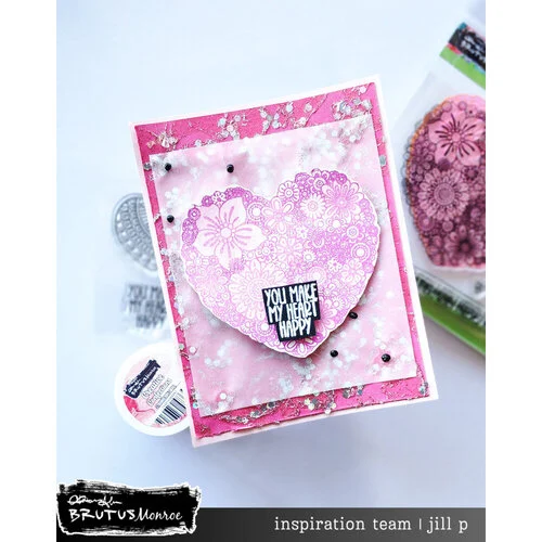 Brutus Monroe - Spring Awakening Collection - Stencils - Blooming Heart 2 Brutus Monroe - Spring Awakening Collection - Stencils - Blooming Heart