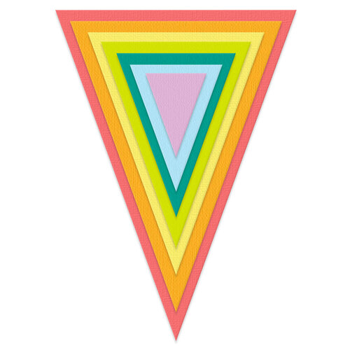 Scrapbook.com - Jumbo Decorative Die Set - Nested Triangle Pennants