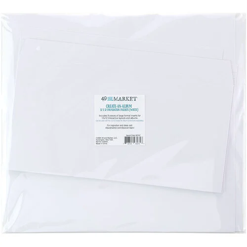 49 and Market - Create an Album Collection - 12 x 12 Foundation Inserts - White