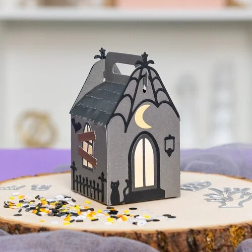 Scrapbook.com - Decorative Die Set - Halloween - House Treat Box Add On